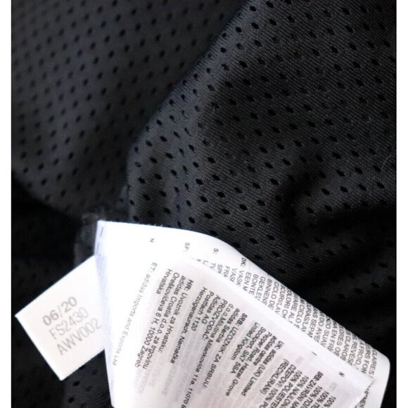 Adidas Women Medium Black Windbreaker Full Zip 3 Stripe Nylon Back Pocket Jacket - Picture 6 of 12